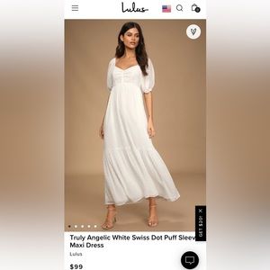 NWT Lulus white dress